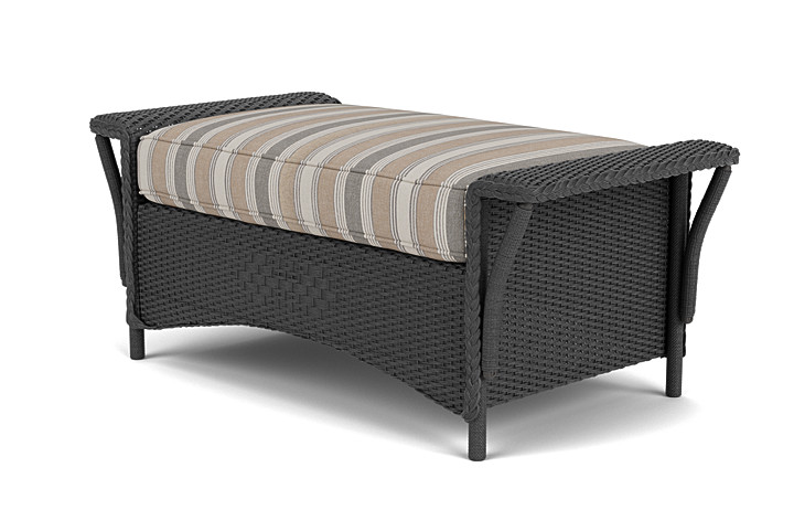 Lloyd Flanders™ Nantucket Large Ottoman - Charcoal