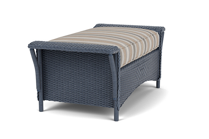 Lloyd Flanders™ Nantucket Large Ottoman - Denim Blue