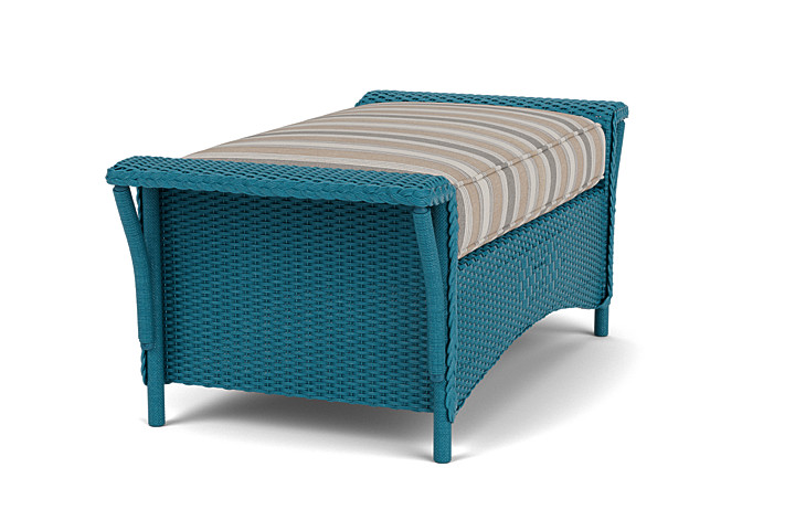 Lloyd Flanders™ Nantucket Large Ottoman - Peacock