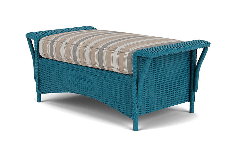 Lloyd Flanders™ Nantucket Large Ottoman - Peacock