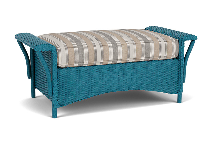 Lloyd Flanders™ Nantucket Large Ottoman - Peacock