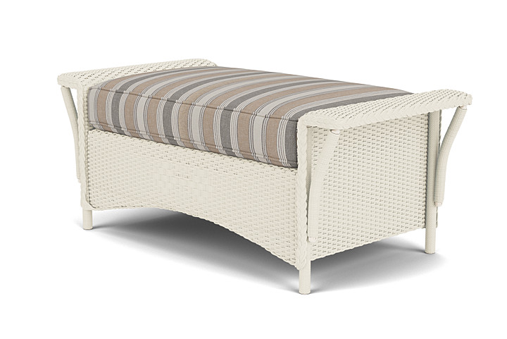 Lloyd Flanders™ Nantucket Large Ottoman - Ivory