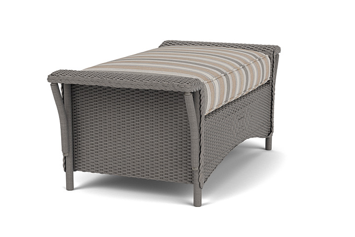 Lloyd Flanders™ Nantucket Large Ottoman - Pewter