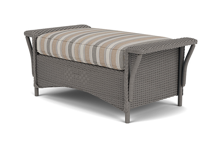 Lloyd Flanders™ Nantucket Large Ottoman - Pewter