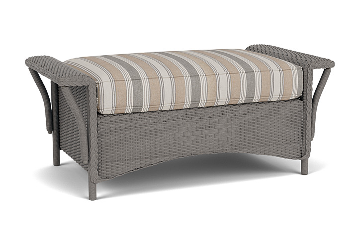 Lloyd Flanders™ Nantucket Large Ottoman - Pewter