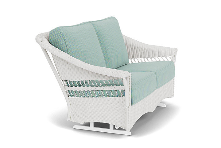 Lloyd Flanders™ Nantucket Loveseat Glider - Matte White