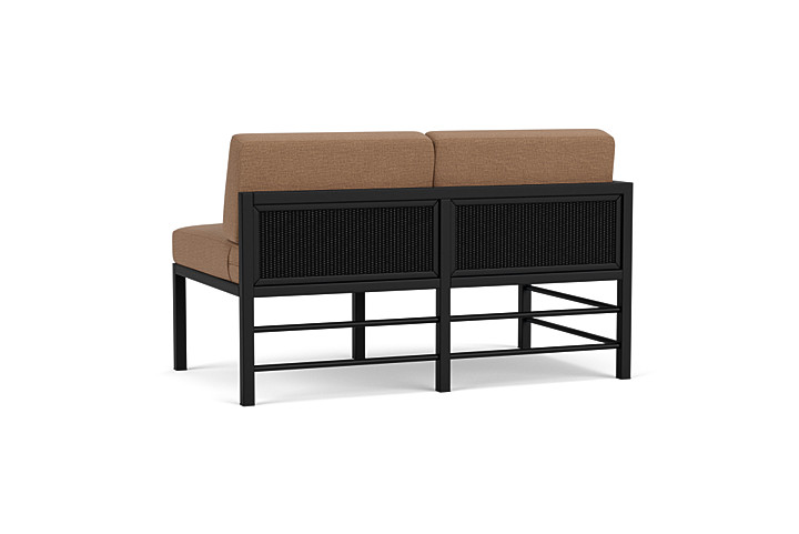 Lloyd Flanders™ Southport Right Arm Loveseat - Ebony, Canvas Natural