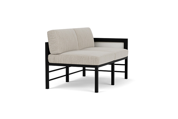 Lloyd Flanders™ Southport Left Arm Loveseat - Matte White, Callen Celadon