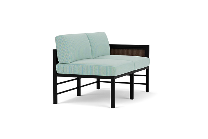 Lloyd Flanders™ Southport Left Arm Loveseat - Bark, Unearth Dew