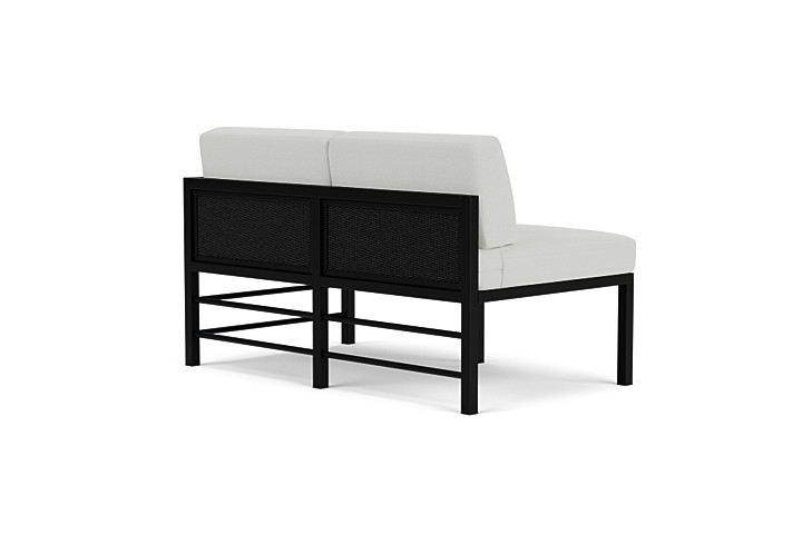 Lloyd Flanders™ Southport Left Arm Loveseat - Ebony, Loveboat Mint