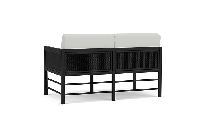 Lloyd Flanders™ Southport Left Arm Loveseat - Ebony, Loveboat Mint