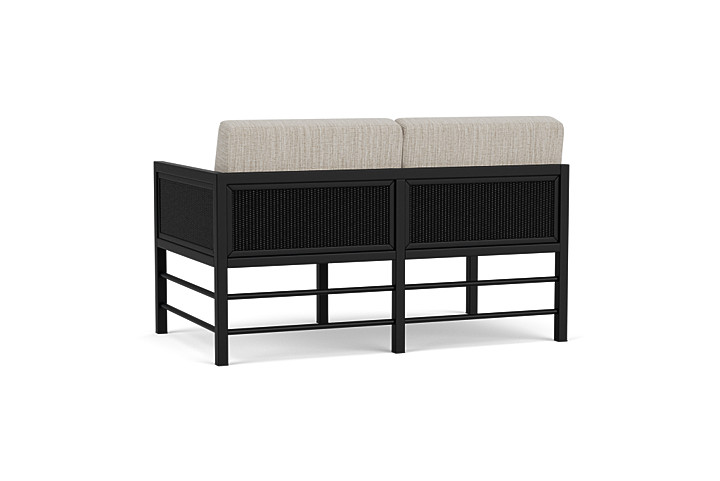 Lloyd Flanders™ Southport Left Arm Loveseat - Ebony, Callen Celadon