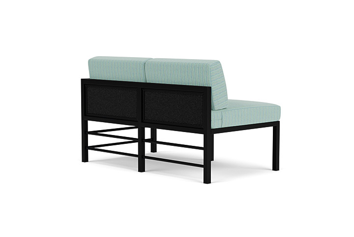 Lloyd Flanders™ Southport Left Arm Loveseat - Ebony, Unearth Dew