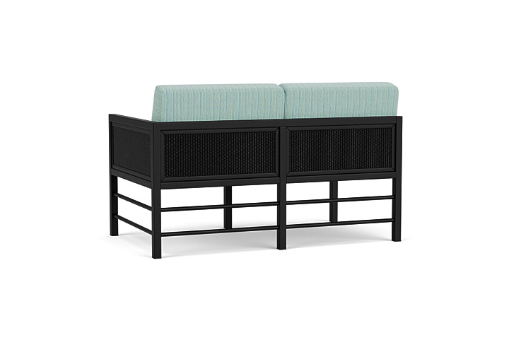 Lloyd Flanders™ Southport Left Arm Loveseat - Ebony, Unearth Dew