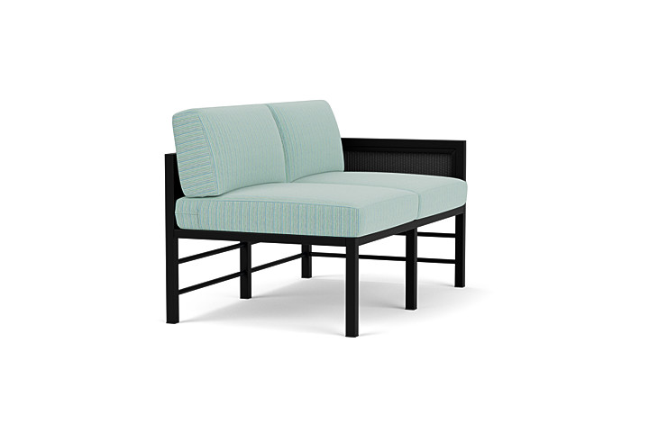 Lloyd Flanders™ Southport Left Arm Loveseat - Charcoal, Unearth Dew