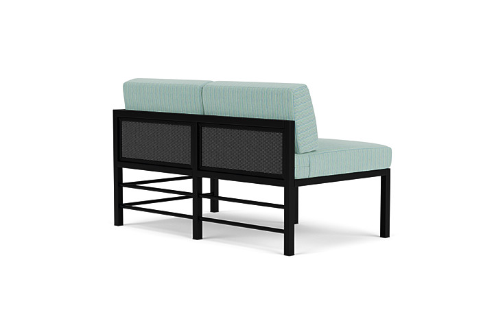 Lloyd Flanders™ Southport Left Arm Loveseat - Charcoal, Unearth Dew