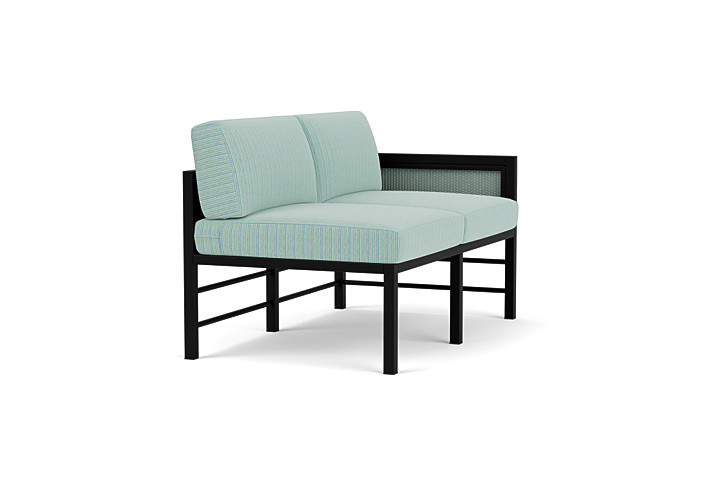 Lloyd Flanders™ Southport Left Arm Loveseat - Sea Glass, Unearth Dew