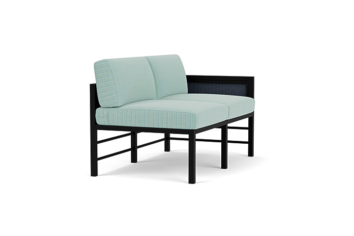 Lloyd Flanders™ Southport Left Arm Loveseat - Denim Blue, Unearth Dew