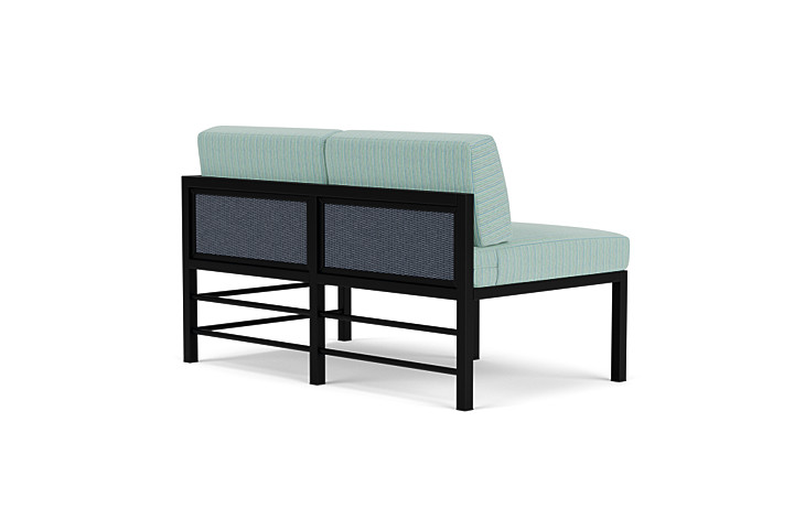 Lloyd Flanders™ Southport Left Arm Loveseat - Denim Blue, Unearth Dew