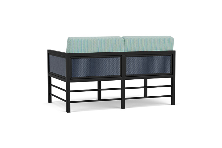 Lloyd Flanders™ Southport Left Arm Loveseat - Denim Blue, Unearth Dew