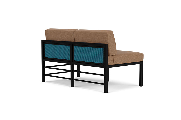 Lloyd Flanders™ Southport Left Arm Loveseat - Peacock, Canvas Natural