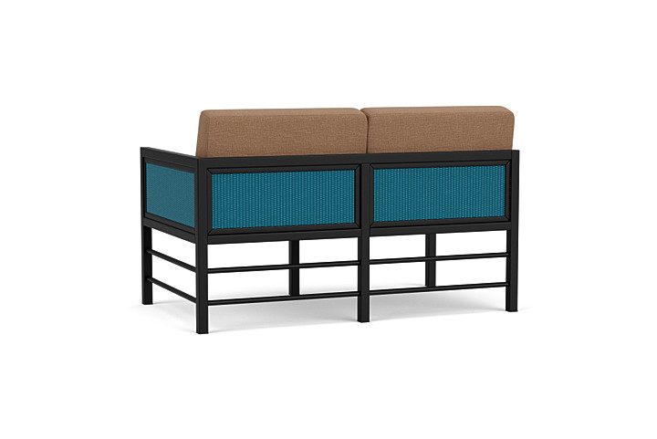 Lloyd Flanders™ Southport Left Arm Loveseat - Peacock, Canvas Natural