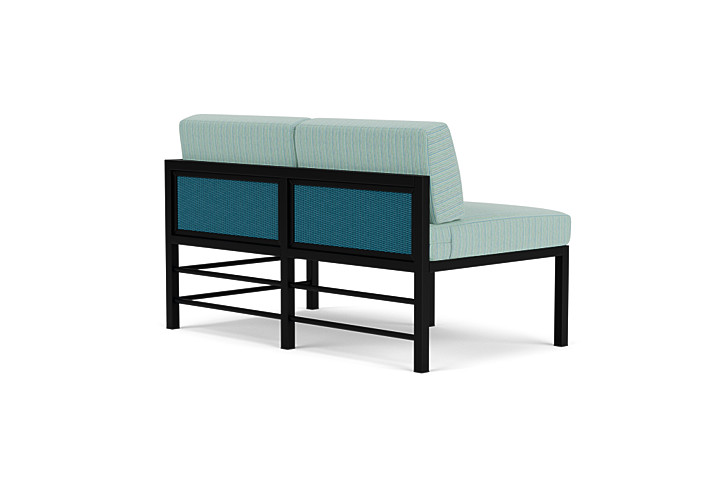 Lloyd Flanders™ Southport Left Arm Loveseat - Peacock, Unearth Dew