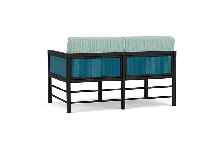 Lloyd Flanders™ Southport Left Arm Loveseat - Peacock, Unearth Dew