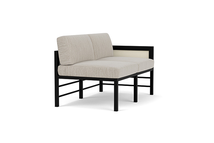 Lloyd Flanders™ Southport Left Arm Loveseat - Ivory, Callen Celadon