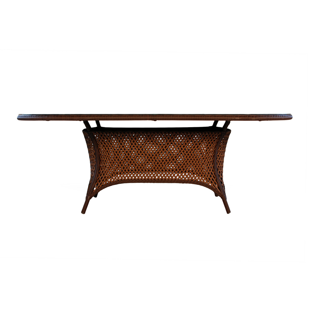 Lloyd Flanders - Grand Traverse 84" Oval Umbrella Dining Table