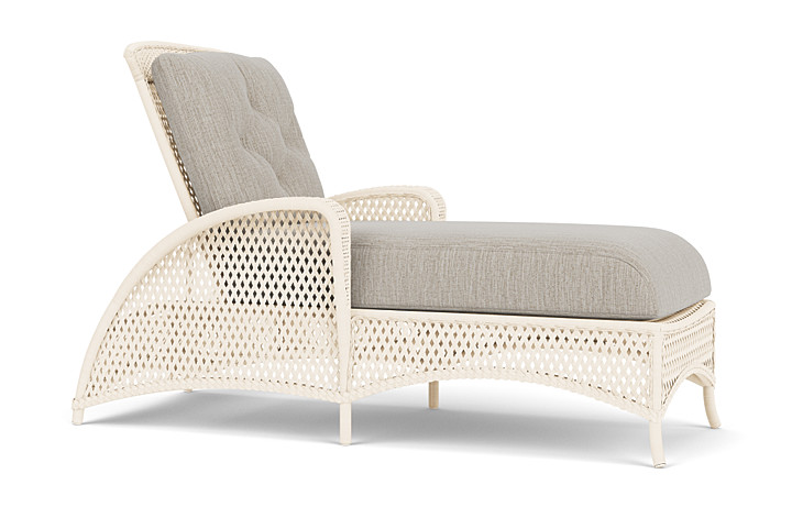 Lloyd Flanders™ Grand Traverse Chaise Callen Celadon, Bisque