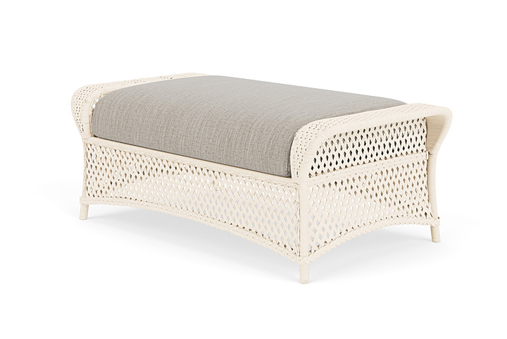 Lloyd Flanders™ Grand Traverse Large Ottoman Callen Celadon, Bisque