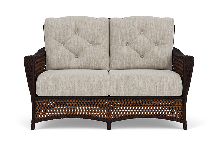 Lloyd Flanders - Grand Traverse Loveseat  Loveboat Mint, Caramel