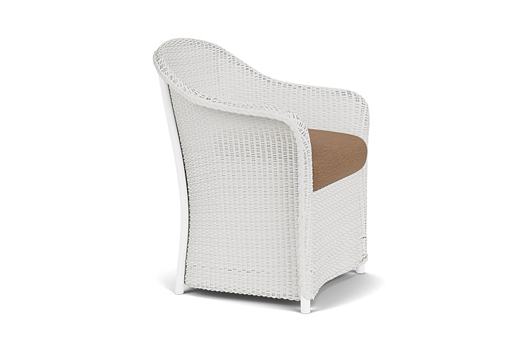 Lloyd Flanders™ Weekend Retreat Dining Armchair - Matte White, Canvas Natural