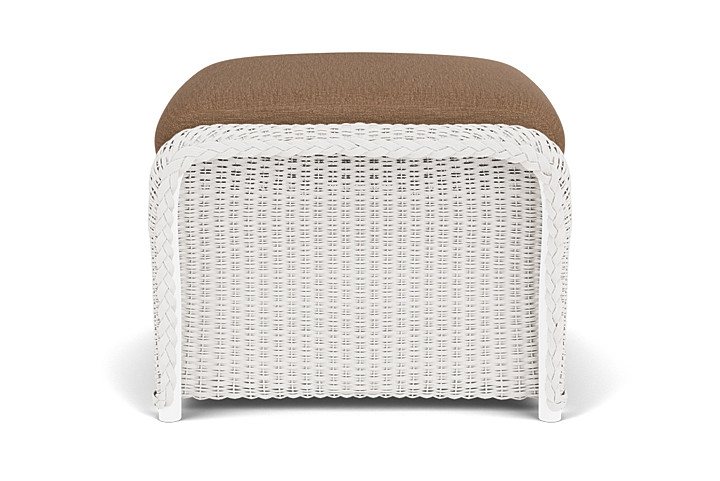 Lloyd Flanders™ Weekend Retreat Woven Ottoman - White, Canvas Natural