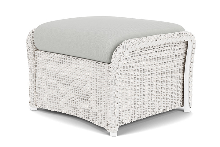 Lloyd Flanders™ Weekend Retreat Woven Ottoman - White, Loveboat Mint