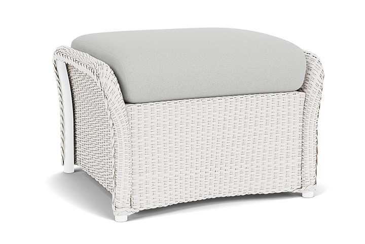 Lloyd Flanders™ Weekend Retreat Woven Ottoman - White, Loveboat Mint