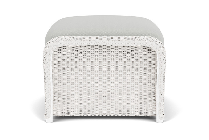 Lloyd Flanders™ Weekend Retreat Woven Ottoman - White, Loveboat Mint