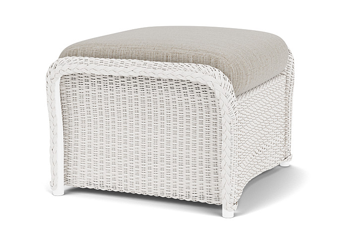 Lloyd Flanders™ Weekend Retreat Woven Ottoman - White, Callen Celadon