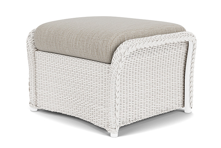 Lloyd Flanders™ Weekend Retreat Woven Ottoman - White, Callen Celadon