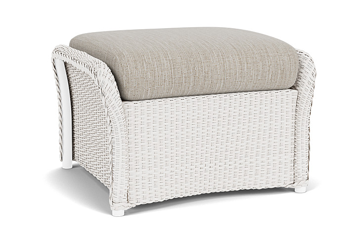 Lloyd Flanders™ Weekend Retreat Woven Ottoman - White, Callen Celadon