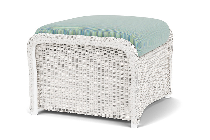 Lloyd Flanders™ Weekend Retreat Woven Ottoman - White, Unearth Dew