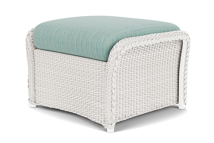 Lloyd Flanders™ Weekend Retreat Woven Ottoman - White, Unearth Dew