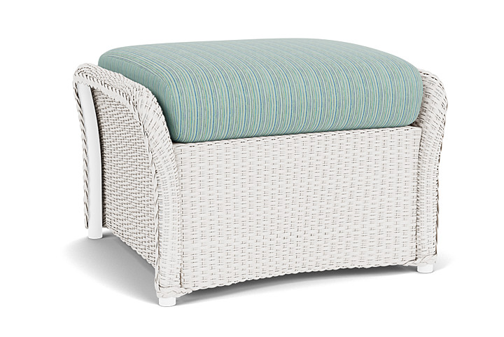 Lloyd Flanders™ Weekend Retreat Woven Ottoman - White, Unearth Dew