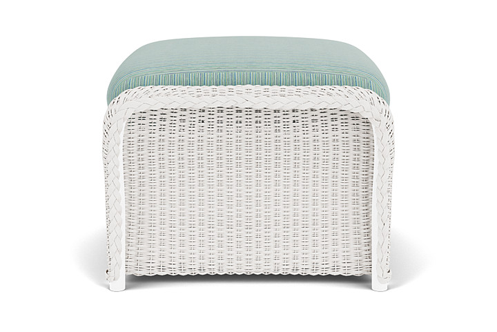 Lloyd Flanders™ Weekend Retreat Woven Ottoman - White, Unearth Dew