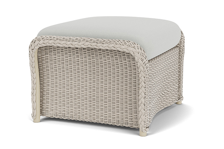 Lloyd Flanders™ Weekend Retreat Woven Ottoman - Linen, Loveboat Mint