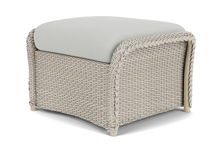 Lloyd Flanders™ Weekend Retreat Woven Ottoman - Linen, Loveboat Mint