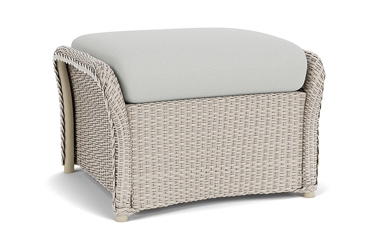 Lloyd Flanders™ Weekend Retreat Woven Ottoman - Linen, Loveboat Mint