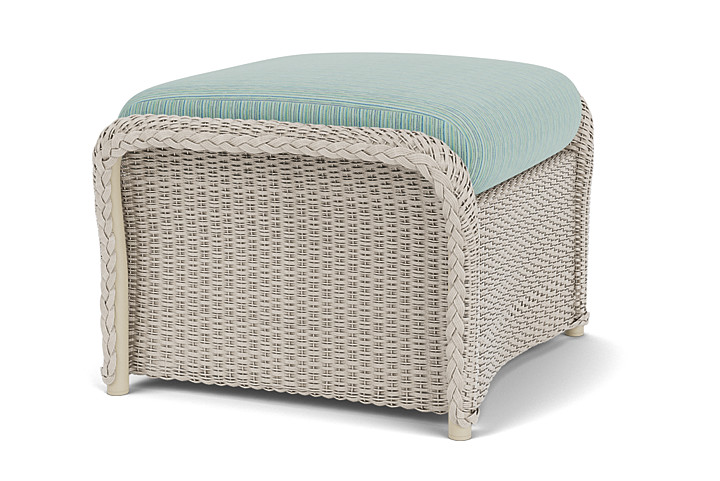 Lloyd Flanders™ Weekend Retreat Woven Ottoman - Linen, Unearth Dew