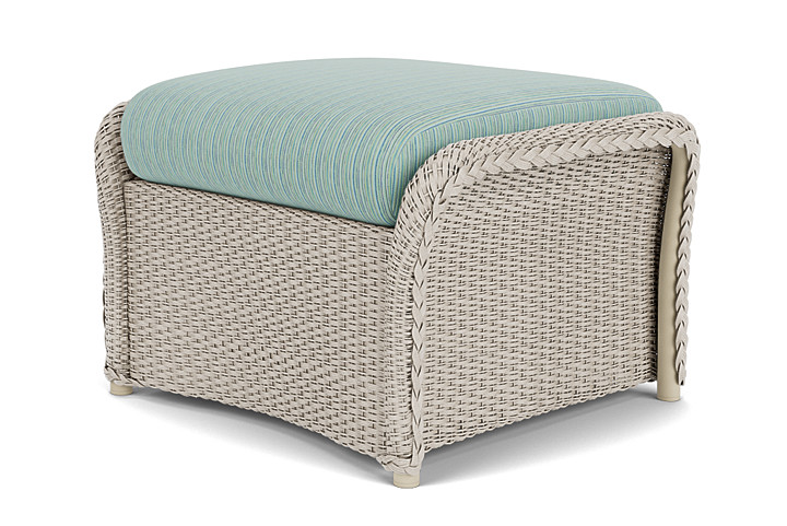 Lloyd Flanders™ Weekend Retreat Woven Ottoman - Linen, Unearth Dew